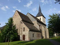 Borgholz, Pfarrkirche Maria Verkndigung, erbaut von 1702 bis 1706 (14.06.2025)