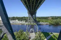 Die Rendsburger Hochbr�cke von der Windeltreppe s�dlich des Nord-Ostsee-Kanals aus gesehen. Aufnahme: 17. August 2025.