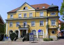 Donaueschingen, das ehemalige Gasthaus  Adler , seit 1675, nach Brnden neu errichtet 1908, nach verschiedenen Nutzungen seit 1994 Rathaus II, Aug.2025