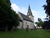 Reelkirchen, evangelische St. Liborius Kirche, erbaut ab 1231, erweitert 1665 (16.06.2025)