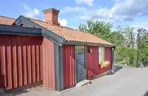 Holzhaus in Besv�rvsgatan in Oskarshamn (Sm�land, Schweden). Aufnahme: 23. August 2025.