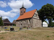 Kranepuhl, evangelische Dorfkirche, erbaut im 13. Jahrhundert (04.07.2025)