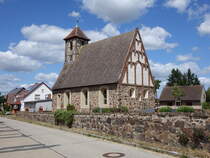 Kuhlowitz, evangelische Kirche, erbaut im 14. Jahrhundert (04.07.2025)