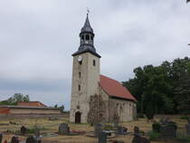 Ziepel, evangelische St. Markus Kirche, erbaut bis 1677 (05.07.2025)
