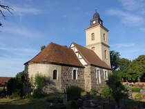 Zitz, evangelische Kirche, romanische Feldsteinkirche aus dem 12. Jahrhundert, barocker Umbau 1750 (05.07.2025) 