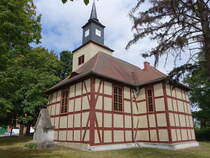 Ferchland, evangelische Fachwerkkirche, erbaut von 1729 bis 1730 (06.07.2025)