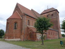 Sandau, evangelische Pfarrkirche St. Laurentius und St. Nikolaus, erbaut um 1200, gotischer Umbau 1450 (06.07.2025)