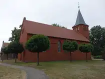 Kleinwusterwitz, evangelische Kirche, neugotische Backsteinkirche von 1838 (07.07.2025)