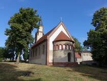 Butzow, evangelische Kirche, neoromanische Kirche aus dem 19. Jahrhundert (08.07.2025)