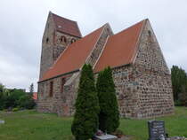 Sanne, evangelische St. Dionysius Kirche, Findlingsbau aus dem 12. Jahrhundert (09.07.2025)
