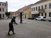 Tangemnde, Grete Minde Denkmal in der Kirchstrae (09.07.2025)