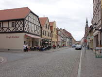 Tangermnde, historische Huser in der Lange Strae (09.07.2025)