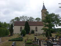 Bliesendorf, evangelische Kirche, erbaut von 1847 bis 1848 im Rundbogenstil der Stler Schule (10.07.2025)