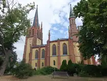 Werder / Havel, evangelische Hl. Geist Kirche, erbaut von 1856 bis 1858 nach einem Entwurf von Friedrich August St�ler (10.07.2025)