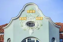 Detailfoto des Jugendstilgeb�udes auf dem Kongevej 64 in S�nderborg (deutsch Sonderburg) in Nordschleswig. Aufnahme: 31. Oktober 2025.