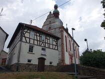 Spabrcken, sptgotische Wallfahrtskirche Maria Himmelfahrt, erbaut ab 1359 (27.07.2025)