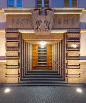 Eingang ehem. Postamt Nr. 9 von 1926 | Mannheim | Oktober 2025