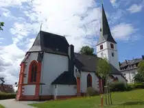Thalfang, evangelische Kirche, erbaut im 13. Jahrhundert (29.07.2025)