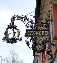 Freudenstadt, Zunftschild einer Bckerei, Nov.2025