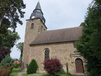 Eichenbarleben, evangelische St. Nicolai Kirche, erbaut im 13. Jahrhundert (09.08.2025)