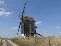 Ottleben, Bockwindmhle Trog, erbaut 1848 (09.08.2025)