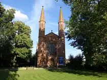 Letzlingen, evangelische Schlo�kirche, erbaut 1853 im Tudorstil (10.08.2025)