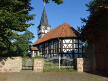 Zobbenitz, evangelische St. Anna Kirche, erbaut 1672 (11.08.2025)
