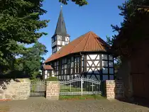 Zobbenitz, evangelische St. Anna Kirche, erbaut 1672 (11.08.2025)