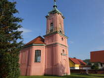 Orpensdorf, evangelische Kirche, barocke Saalkirche erbaut 1747 nach Plnen des Architekten Friedrich Wilhelm Diterichs (12.08.2025)