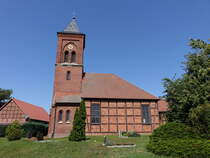 Aulosen, evangelische Kirche, Fachwerkbau von 1730 (13.08.2025)