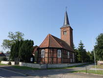 Peckfitz, evangelische Kirche, Fachwerkkirche aus dem 18. Jahrhundert (14.08.2025)