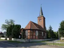 Peckfitz, evangelische Kirche, Fachwerkkirche aus dem 18. Jahrhundert (14.08.2025)