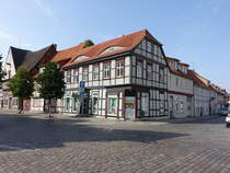 Salzwedel, Fachwerkhuser in der Wollweberstrae (14.08.2025)