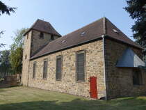 Ostingersleben, evangelische St. Gangolph Kirche, erbaut 1790 (15.08.2025)