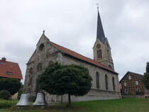 Lelm, evangelische St. Marien Kirche, erbaut von 1845 bis 1846 durch den Architekten Carl Blumenstengel (16.08.2025)