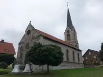 Lelm, evangelische St. Marien Kirche, erbaut von 1845 bis 1846 durch den Architekten Carl Blumenstengel (16.08.2025)
