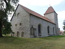 S�llingen, evangelische St. Nikolai Kirche, Langhaus und Langhaus romanisch, erweitert 1516 (16.08.2025)