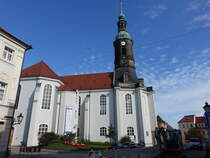 Gro�enhain, evangelische St. Marien Kirche, erbaut von 1745 bis 1748 durch den Architekten Johann Georg Schmidt (06.09.2025)