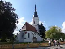 Gro�thiemig, evangelische Kirche, sp�tgotischer Saalbau, erbaut von 1386 bis 1415 (06.09.2025)