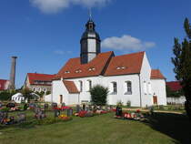 Walda, evangelische Kirche, erbaut 1494, Dachreiter von 1633 (06.09.2025)