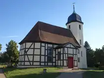 D�brichau, evangelische Fachwerkkirche, erbaut 1796 (07.09.2025)