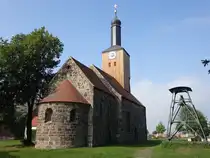 Werbig, evangelische Kirche, sp�tromanische Feldsteinkirche, erbaut im 13. Jahrhundert (09.09.2025)
