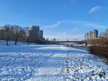 Das Neckarufer in Mannheim am 07. Januar 2026. 