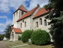 Ampleben, evangelische Kirche, erbaut im 13. Jahrhundert (12.09.2025)