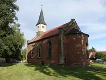 Alvesse, evangelische St. Nicolai Kirche, erbaut 1867 als Backsteinbau im neoromanischen Stil (13.09.2025)