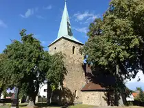 Rautenberg, evangelische St. Cosmas und Damian Kirche, erbaut im 15. Jahrhundert (13.09.2025)