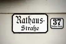 BREGENZ (Vorarlberg), 25.04.2025, Stra�enschild in Bregenz