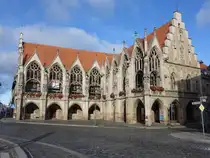 Braunschweig, Altstadtrathaus am Altstadtmarkt, erbaut im 13. Jahrhundert (14.09.2025)