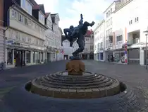 Braunschweig, Ringerbrunnen von J�rgen Weber am Sackplatz (14.09.2025)