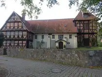 M�den, evangelische St. Petri Kirche, erbaut von 1400 bis 1480, Fachwerkanbau 1654, Kirchturm erbaut 1767 (17.09.2025)